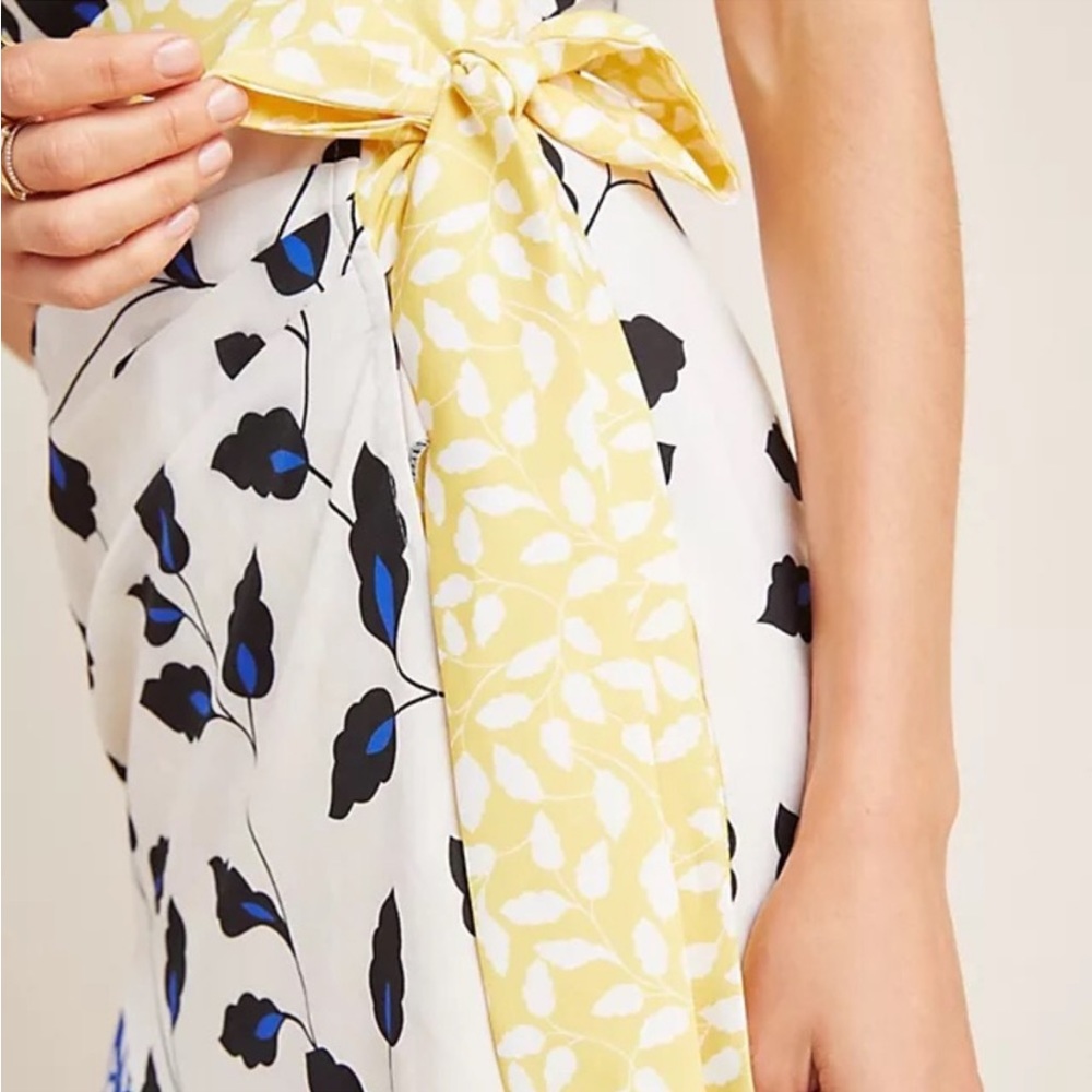 Yumi Kim Yellow and Blue Wrap Dress - Picture 3 of 14